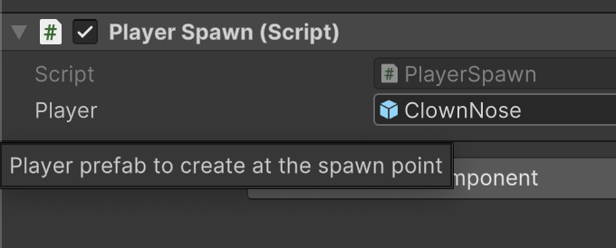 unity inspector with tooltip